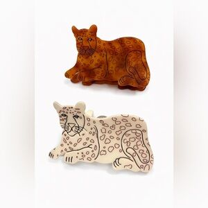 Leopard Mini Hair Claws 2 PCS